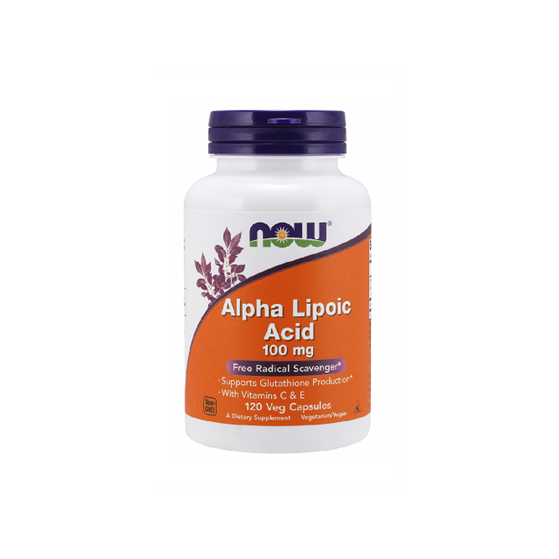 Food supplement Alpha Lipoic Acid, NOW, 100mg, 120 capsules