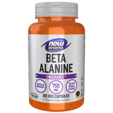 Пищевая добавка Бета-аланин, NOW, 750 мг, 120 капсул