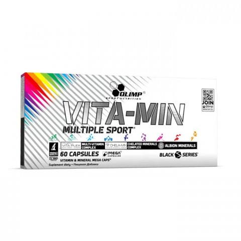 Mineralų ir vitaminų kompleksas sportuojantiems Vita-Min Multiple Sports, Olimp, 60 kapsulių