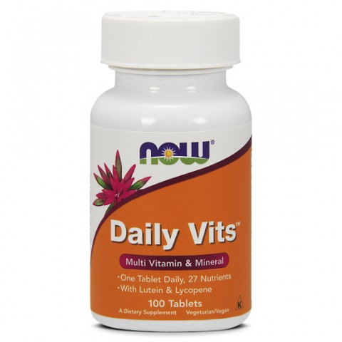 Multivitamin and mineral complex Daily Vits, NOW, 100 tablets