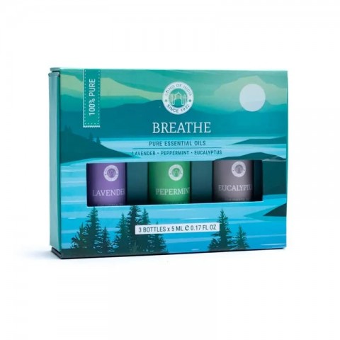 Aromatherapy Set of Essential Oils Breathe, Song of India