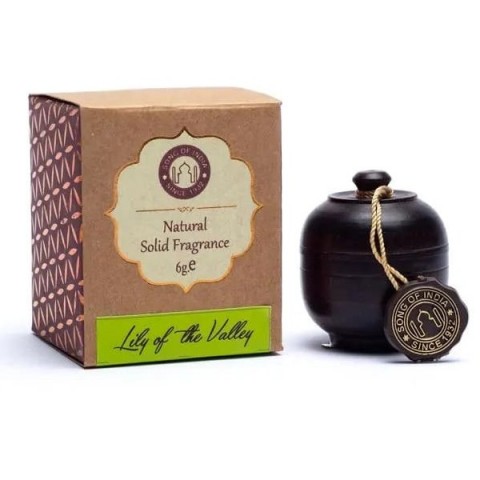 Lily of the Valley home fragrance in a mahogany jar, Song of India, 6g