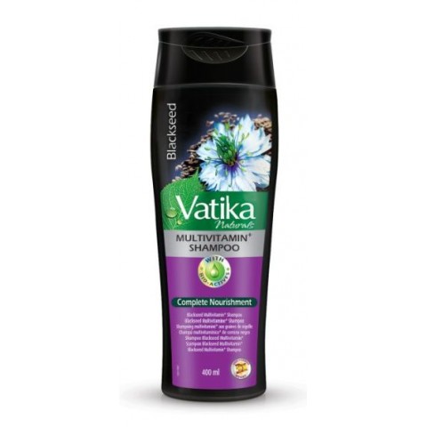 Šampūnas su juodgrūdėmis nuo plaukų slinkimo, Dabur Vatika, 400 ml