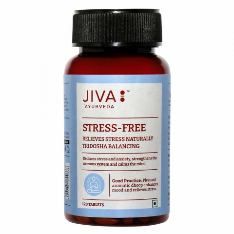 Maisto papildas Stress Free, Jiva Ayurveda, 120 tablečių