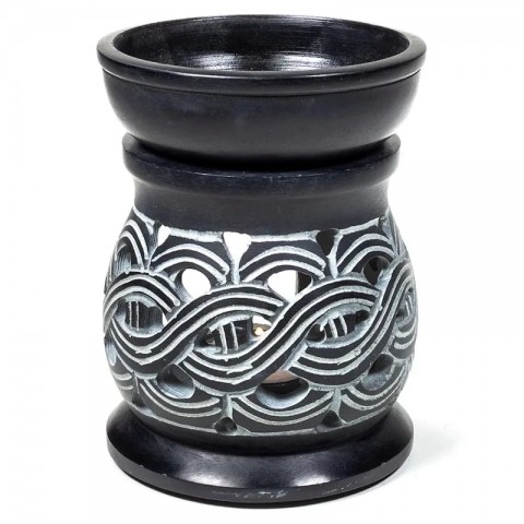 Черный испаритель эфирных масел Celtic Knot из мыльного камня