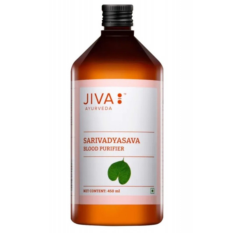 Ajurvedinių žolelių sirupas Sarivadyasava, Jiva Ayurveda, 450ml