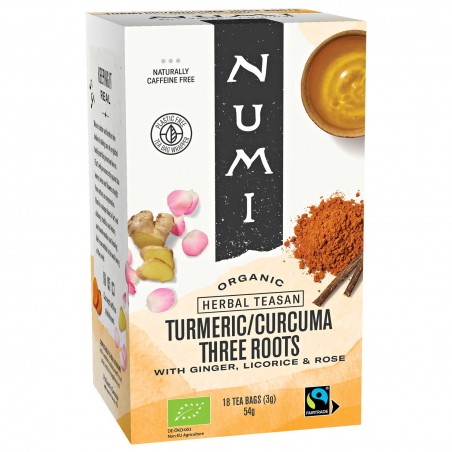 Arbata Three Roots Turmeric, ekologiška, Numi Tea, 18 pakelių