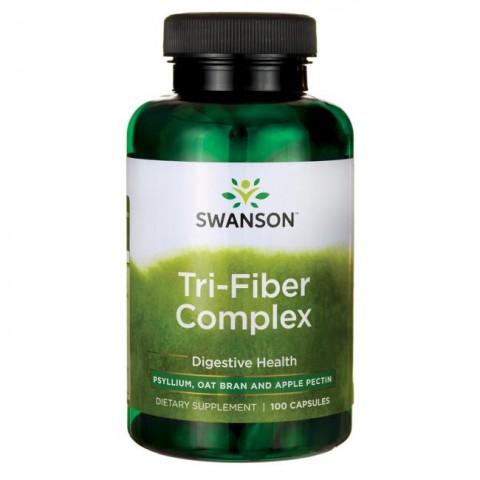 Пищевые волокна Tri-Fiber Complex, Swanson, 750 мг, 100 капсул