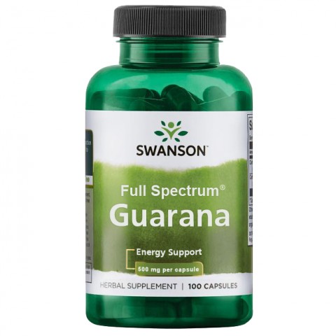 Пищевая добавка Guarana, Swanson, 500 мг, 100 капсул