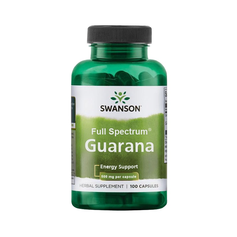 Food supplement Guarana, Swanson, 500mg, 100 capsules