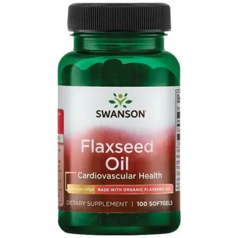 Linseed oil, Swanson, 1000mg, 100 capsules