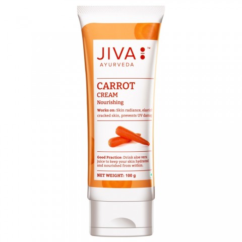 Nourishing facial skin cream Carrot Cream, Jiva Ayurveda, 100g