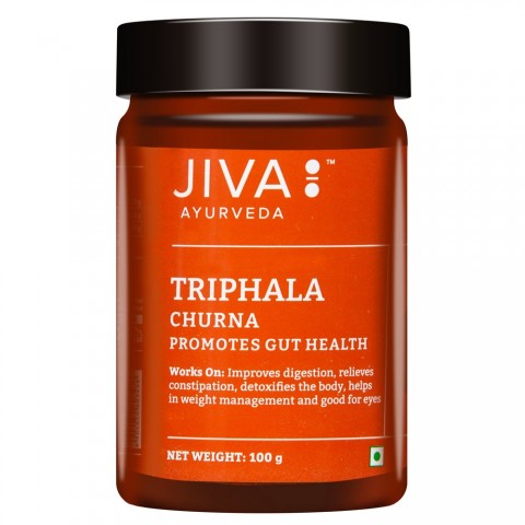 Ajurvedinis trijų vaisių miltelių mišinys Triphala Churna, Jiva Ayurveda, 100g