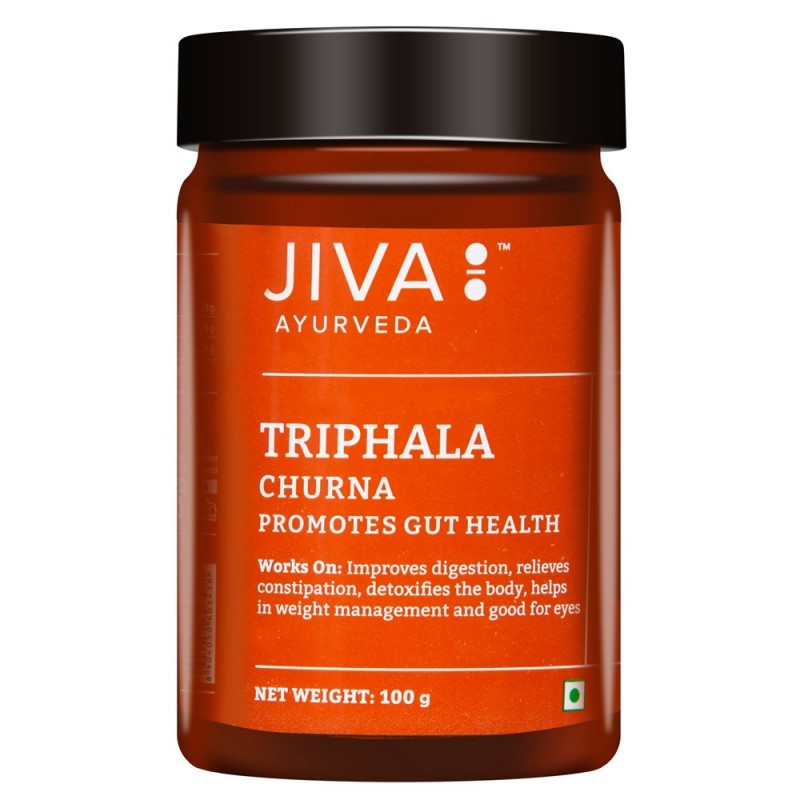 Ajurvedinis trijų vaisių miltelių mišinys Triphala Churna, Jiva Ayurveda, 100g Ajurvedinis trijų vaisių miltelių mišinys Triphala Churna, Jiva Ayurveda, 100g