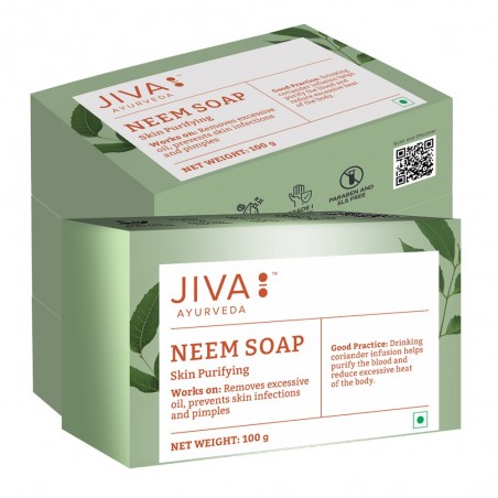 Soap for problem skin Neem Soap, Jiva Ayurveda, 100g