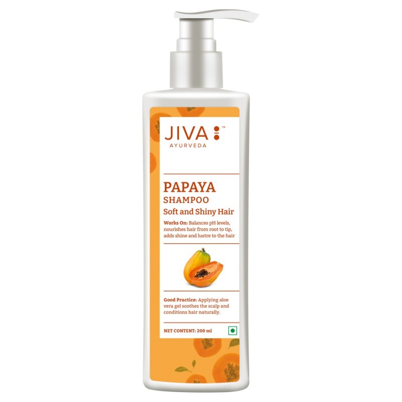 Maitinantis šampūnas Papaya, Jiva Ayurveda, 200ml