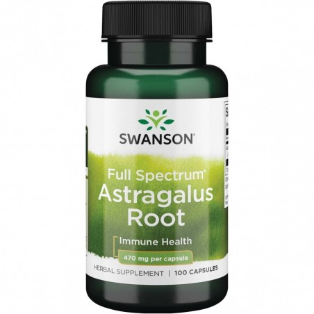 Kulkšnės šaknis Astragalus Root, Swanson, 470mcg, 100 kapsulių