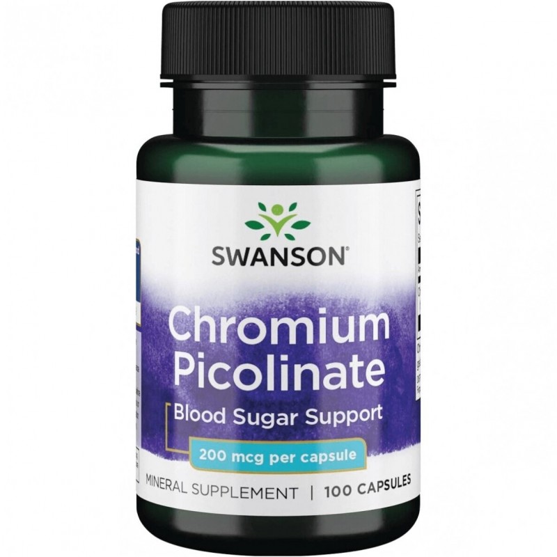 Chromium Picolinate, Swanson, 200mcg, 100 capsules