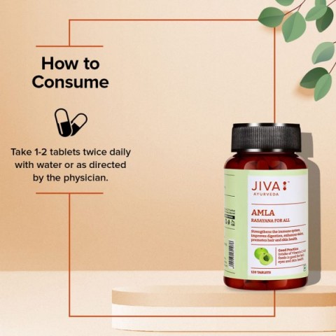 Indiškasis lapainis Amla, Jiva Ayurveda, 120 tablečių