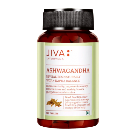 Migdomoji vitanija Ahwagandha, Jiva Ayurveda, 120 tablečių