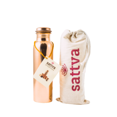 Classic copper drink-bottle Plain, Sattva Ayurveda, 650ml