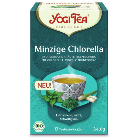 Чай со специями и перечной мятой Minty Chlorella, Yogi Tea, 17 пакетиков