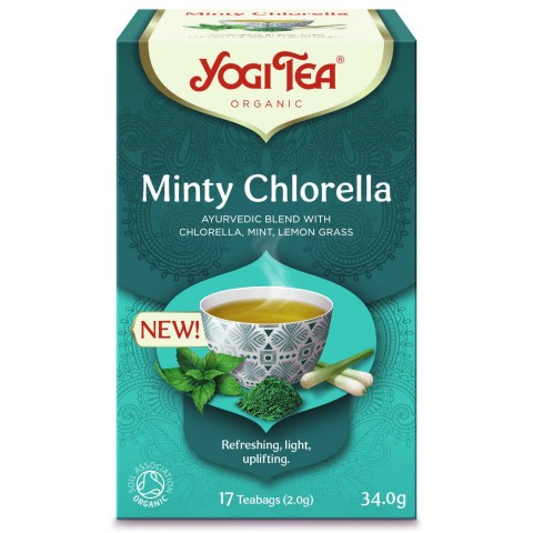 Чай со специями и перечной мятой Minty Chlorella, Yogi Tea, 17 пакетиков