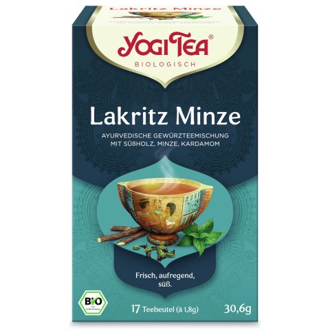 Prieskoninė arbata Licorice Mint, Yogi Tea, 17 pakelių