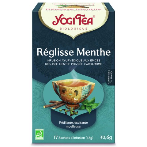 Prieskoninė arbata Licorice Mint, Yogi Tea, 17 pakelių