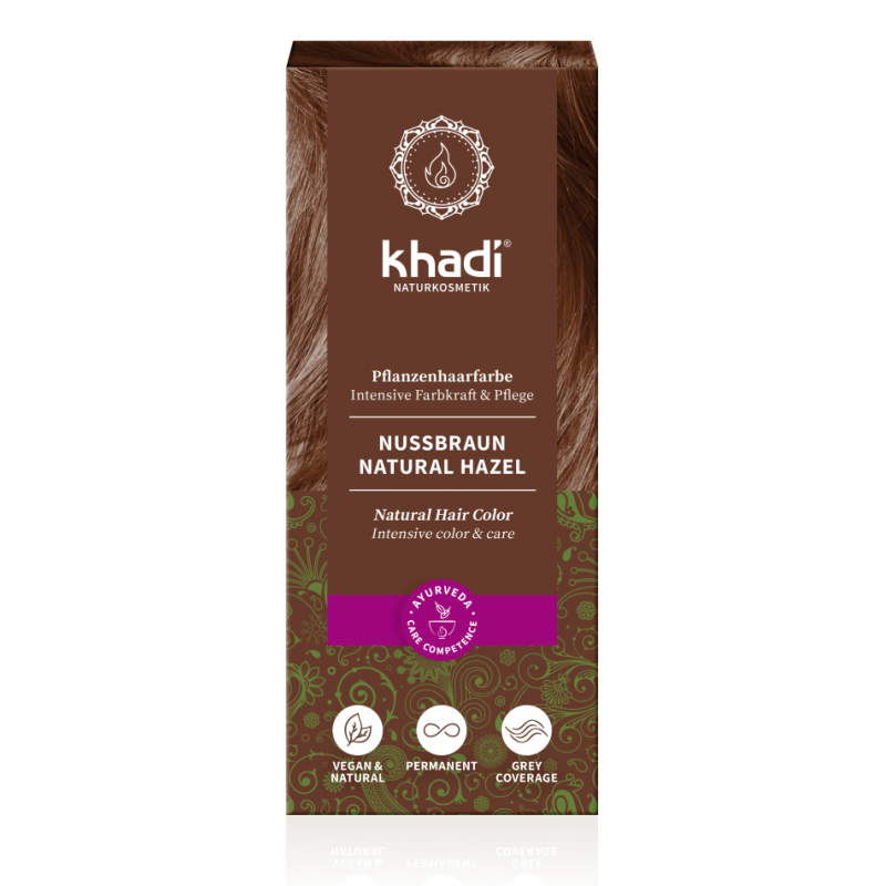 Vegetable brown hair dye Nut Brown, Khadi Naturprodukte, 100g Vegetable brown hair dye Nut Brown, Khadi Naturprodukte, 100g