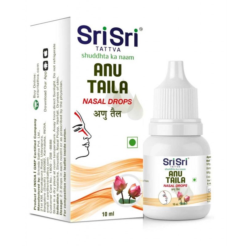 Aliejus nosiai Anu Taila, Sri Sri Tattva, 10ml Aliejus nosiai Anu Taila, Sri Sri Tattva, 10ml