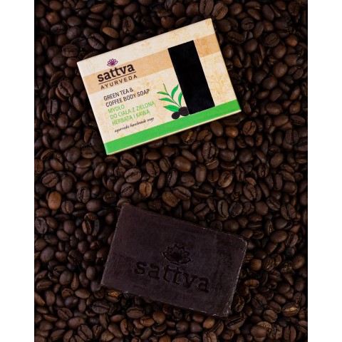 Soap Green Tea & Coffee, Sattva Ayurveda, 125g