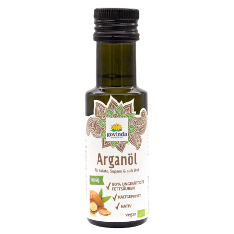 Argan oil natural, organic, first cold pressed, Govinda, 100ml