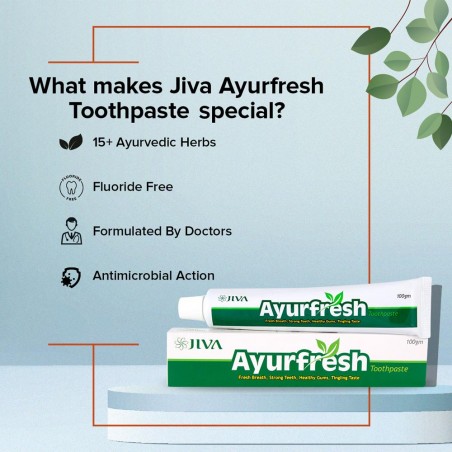 Ayurfresh Ayurvedic toothpaste, Jiva Ayurveda, 100g