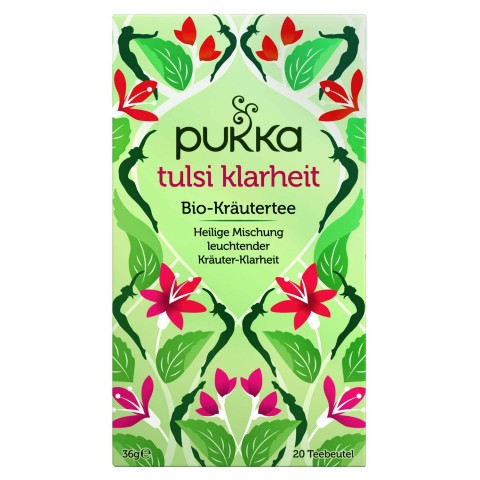 Успокаивающий чай Tulsi Clarity, органический, Pukka, 20 пакетиков