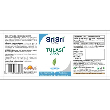 Lašai Tulasi Arka, Sri Sri Tattva, 30ml
