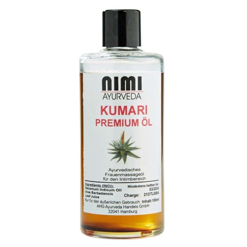 Moteriškas intymus masažo aliejus Kumari Oil, Nimi Ayurveda, 100ml