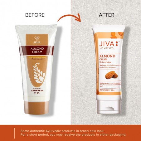 Moisturizing facial skin cream Almond Cream, Jiva Ayurveda, 100g