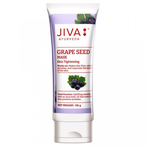 Увлажняющая и регенерирующая маска для лица с виноградными косточками Grape Seed, Jiva Ayurveda, 100г