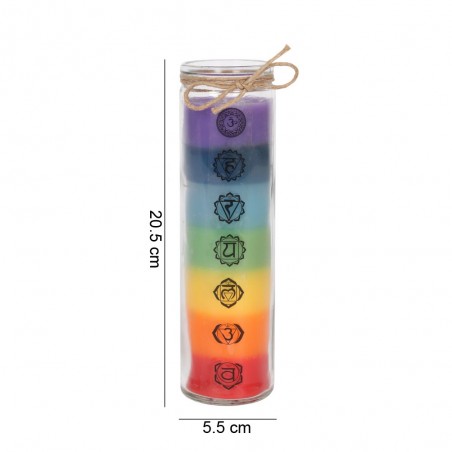 Tall chakra candle, 20 cm