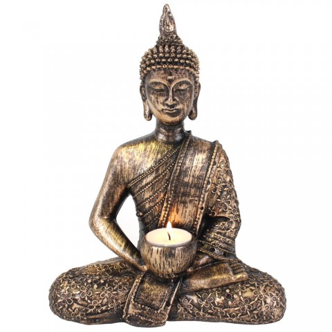 Arbatinės žvakutės laikiklis Sėdintis Tailando Budha