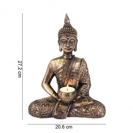 Arbatinės žvakutės laikiklis Sėdintis Tailando Budha