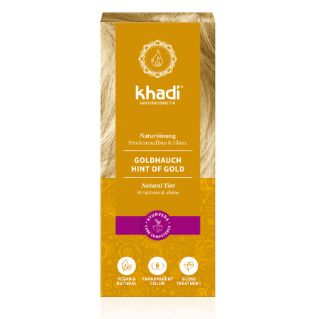 Vegetable delicate gold hair dye Hint Of Gold, Khadi Naturprodukte, 100g