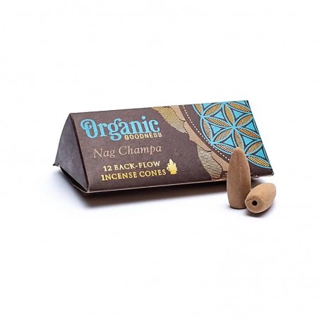 Backflow cones Nag Champa, Organic Goodness, 12 pcs.