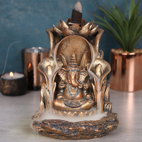 Backflow Waterfall Effect Holder Bronze Ganesha
