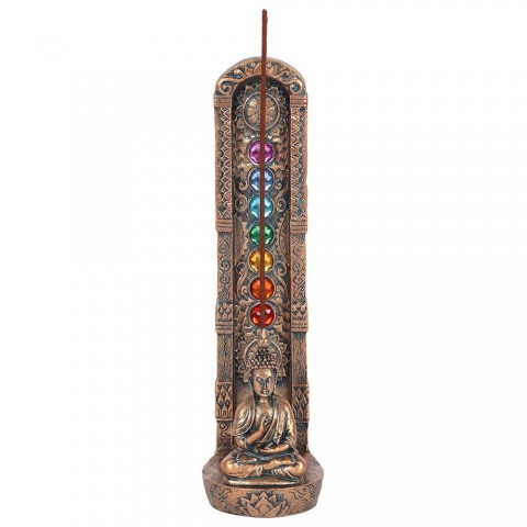 Chakra & Buddha incense stick holder, 24 cm
