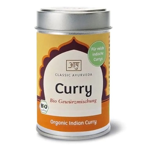 Kario mišinys Curry, maltas, ekologiškas, Classic Ayurveda, 40 g