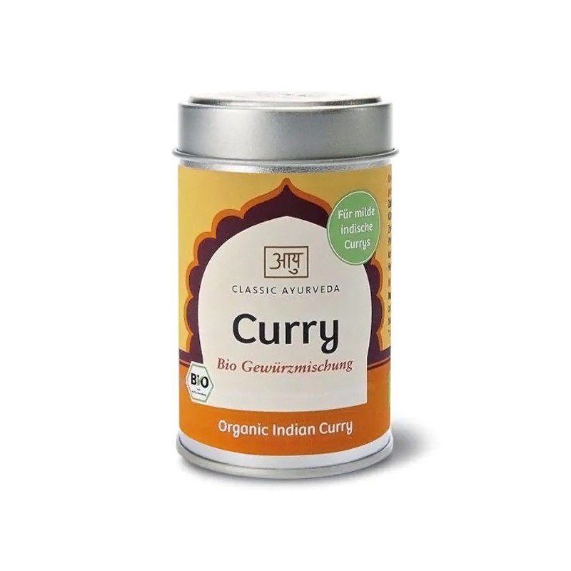 Kario mišinys Curry, maltas, ekologiškas, Classic Ayurveda, 40 g