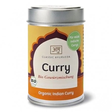 Kario mišinys Curry, maltas, ekologiškas, Classic Ayurveda, 40 g