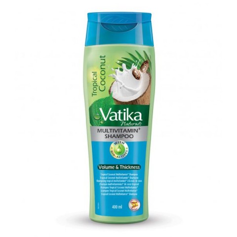 Šampūnas plaukų apimčiai Coconut MutiVit, Dabur Vatika, 400 ml
